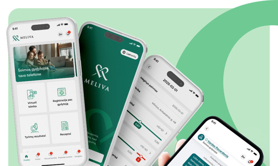 &Scaron;eimos gydytojas &ndash; vos kelių paspaudimų atstumu: Lietuvoje startuoja virtuali klinika ir programėlė &bdquo;Meliva Lietuva&ldquo;