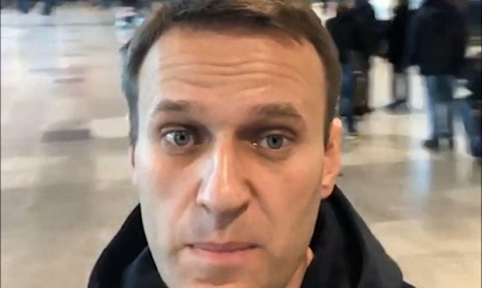 Aleksejus Navalnas Maskvos Domodedovo oro uoste