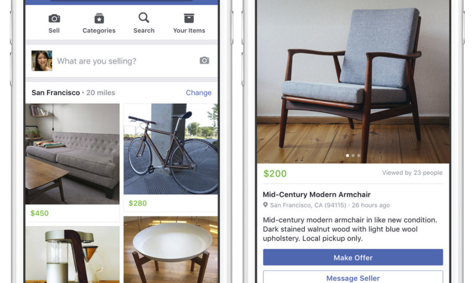 „Facebook Marketplace“ skelbimų platforma