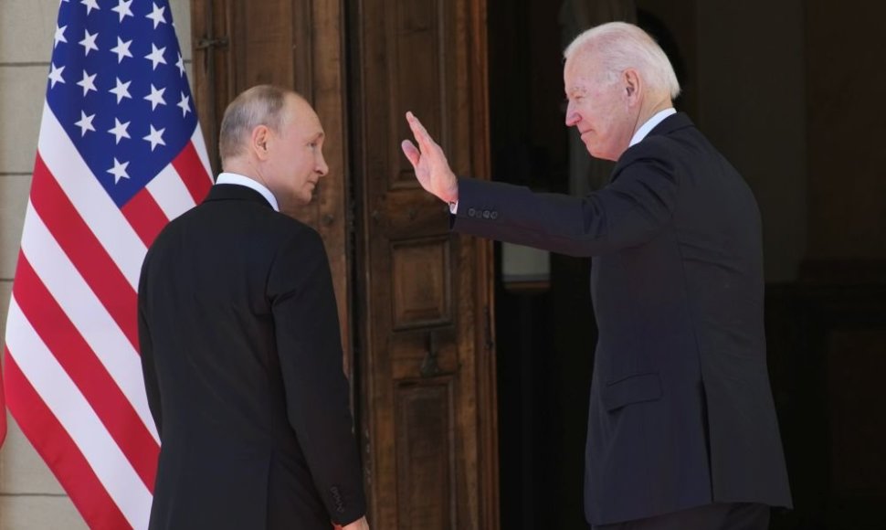 Vladimiras Putinas ir Joe Bidenas Ženevoje