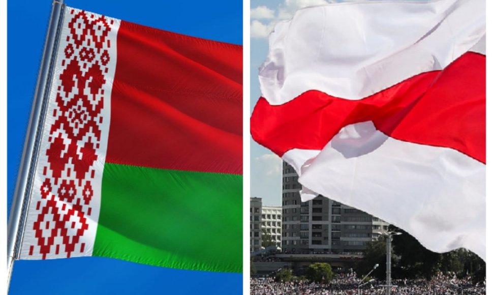 Dvi Baltarusijos vėliavos – oficiali ir istorinė