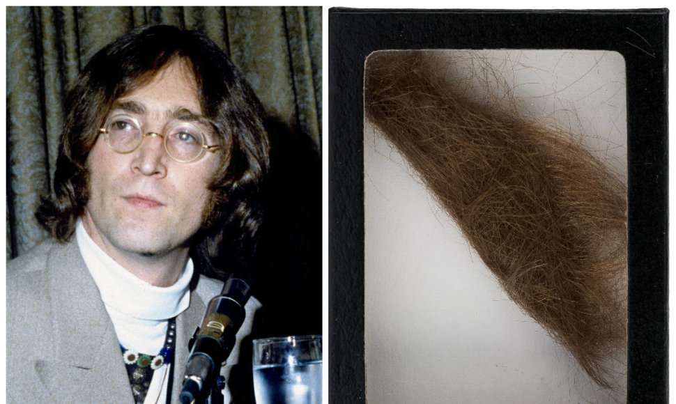 Johno Lennono plaukų sruoga aukcione parduota už 35 tūkst. dolerių