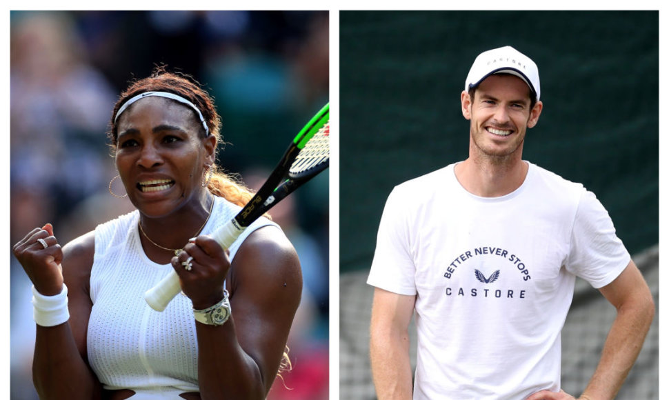 Serena Williams ir Andy Murray