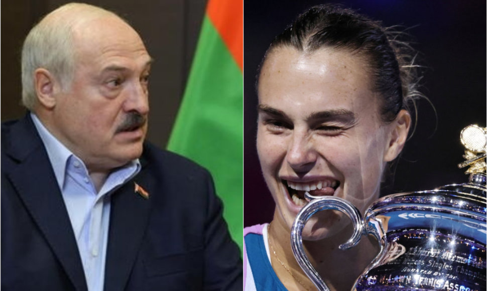 Aliaksandras Lukašenka ir Aryna Sabalenka