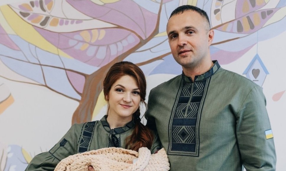 Marjana Mamonova su vyru Vasyliu ir dukrele Ana