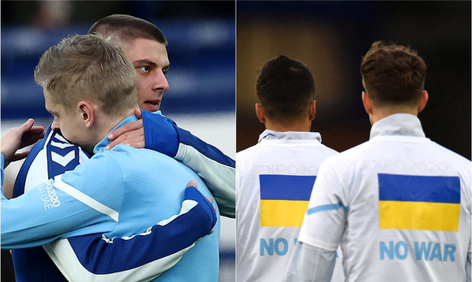 Vitalijus Mykolenka ir Oleksandras Zinčenka bei kiti „Manchester City“ futbolininkai