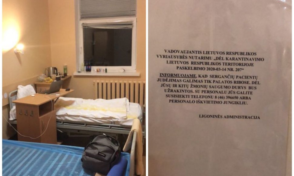 Rietaviškis, kuriam nustatytas koronavirusas, perkeltas į kitą palatą Klaipėdos universitetinėje ligoninėje