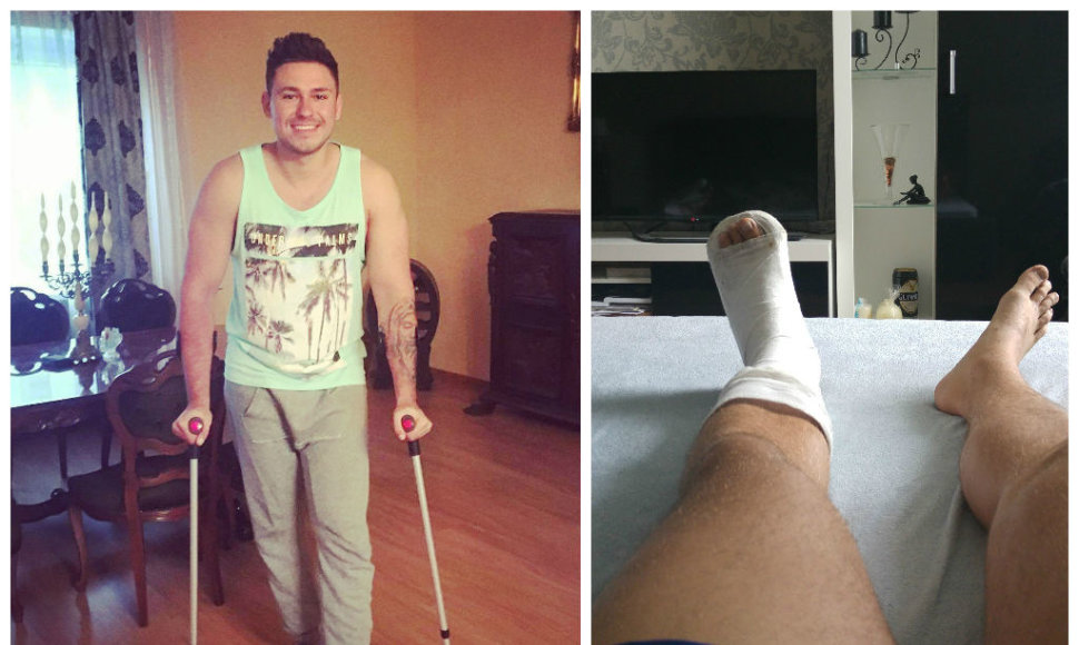 Rokas Laureckis patyrė kojos traumą