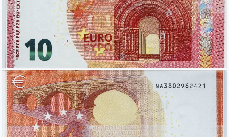 10 eurų banknotai
