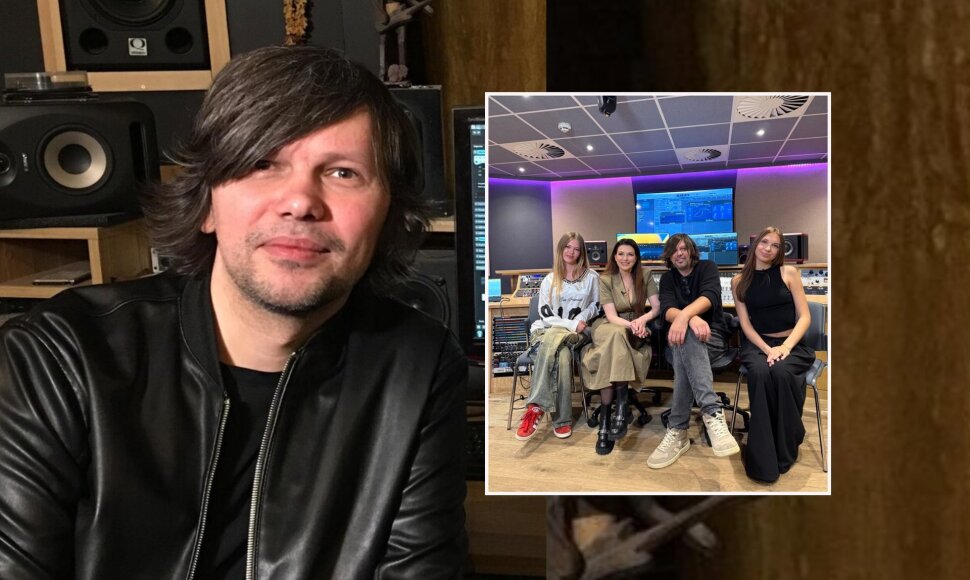 Raigardas Tautkus su dukromis, K.Rimienė