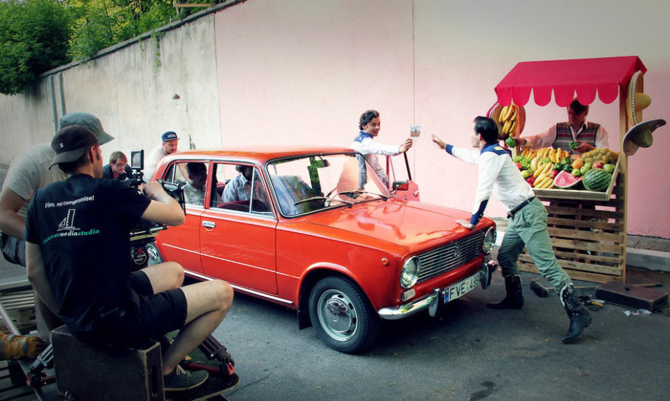 Vaizdo klipo „Į Venesuelą“ filmavimas 