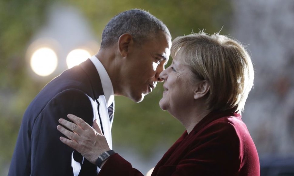 Barackas Obama ir Angela Merkel