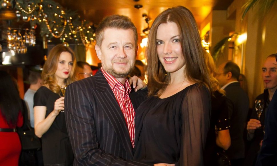 Alesia Litvinionok su vyru Artūru