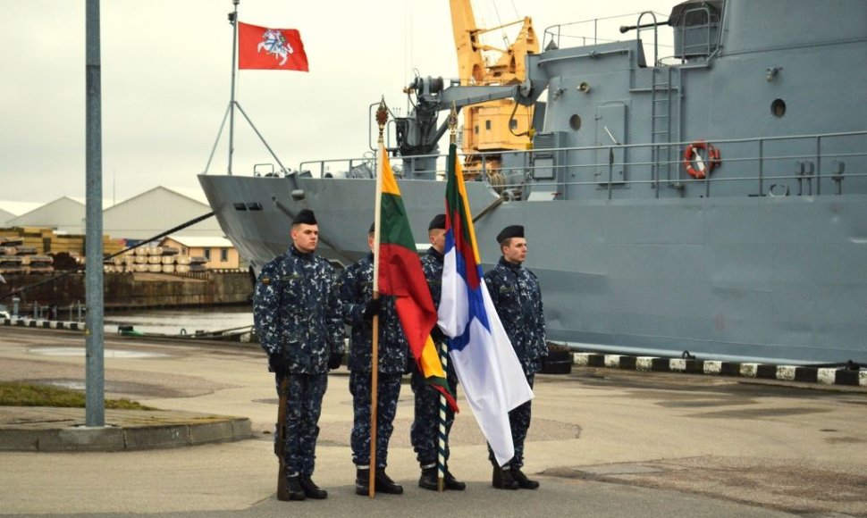 LK laivų apžiūros grupės išlydėjimo ceremonija į operacija „Sophia“