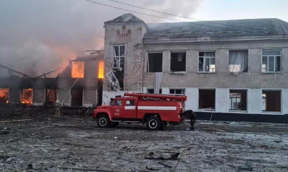 Charkivo srityje sugriauta mokykla