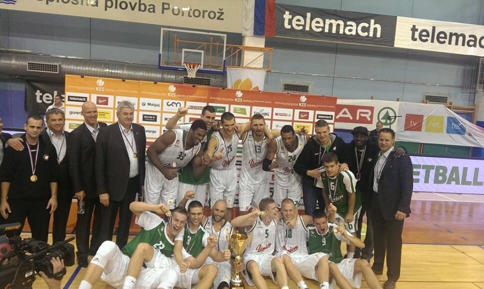 &bdquo;Union Olimpija&ldquo; krep&scaron;ininkai &ndash; Slovėnijos supertaurės laimėtojai