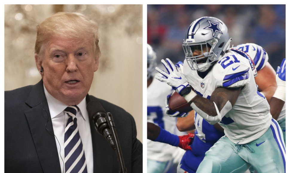 Donaldas Trumpas ir „Dallas Cowboys“ žaidėjas Ezekielis Elliotas