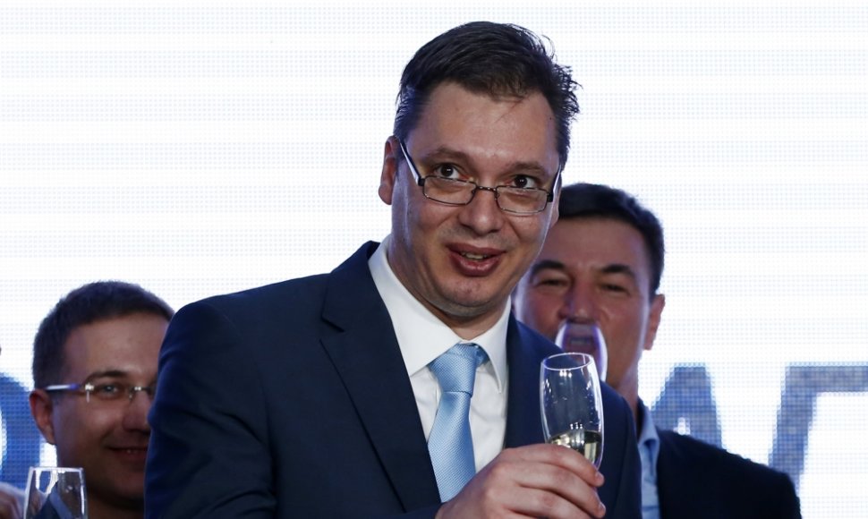 Serbijos pažangos partijos (SNS) lyderis Aleksandaras Vučičius