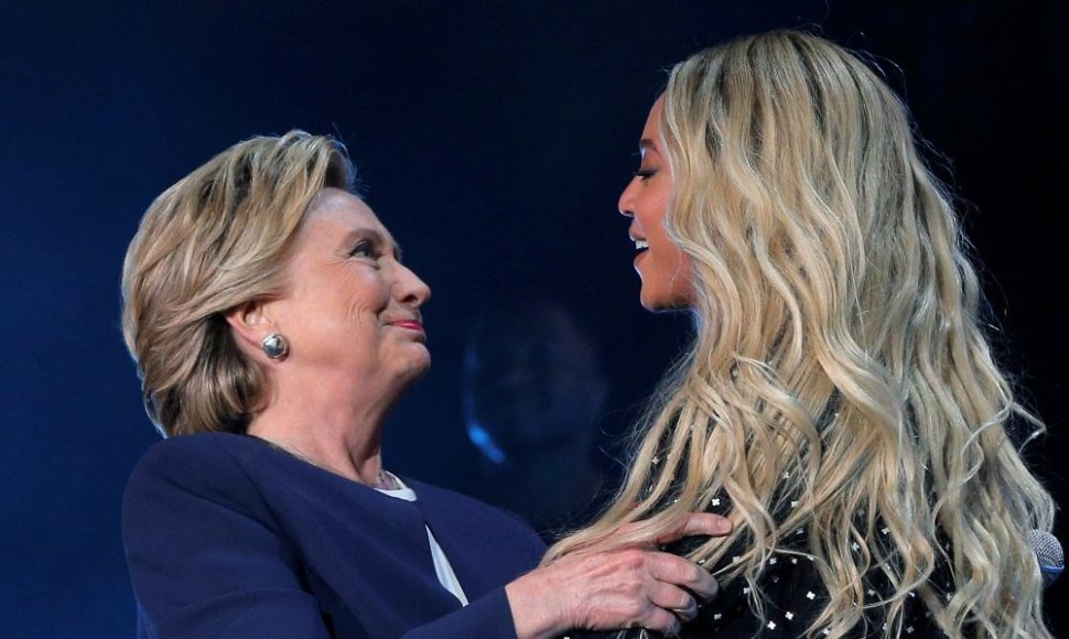 Hillary Clinton ir Beyonce