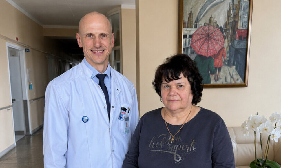 Gydytojas &Scaron;arūnas Varnas ir pacientė Joana