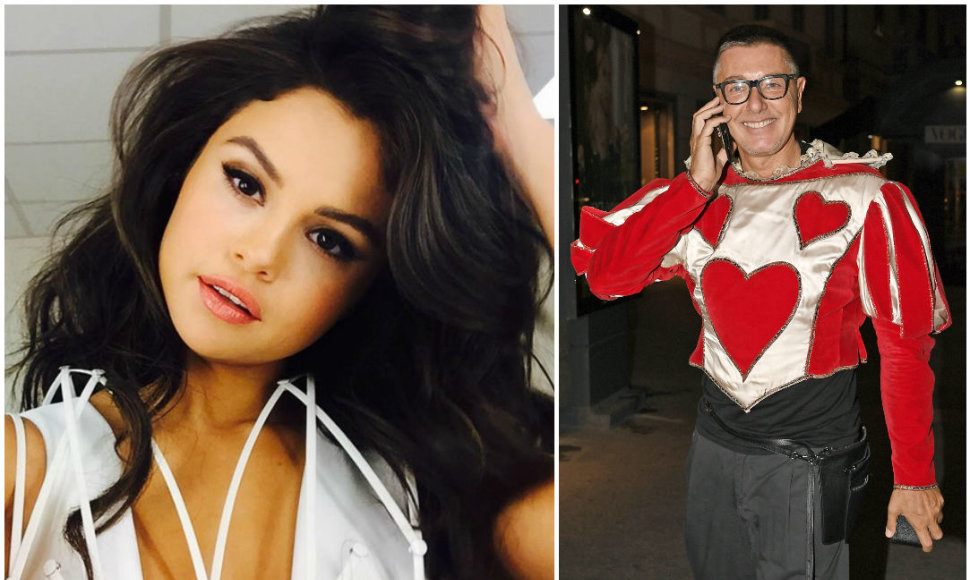 Selena Gomez ir dizaineris Stefano Gabbana