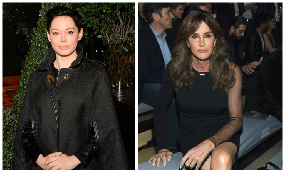 Rose McGowan ir Caitlyn Jenner