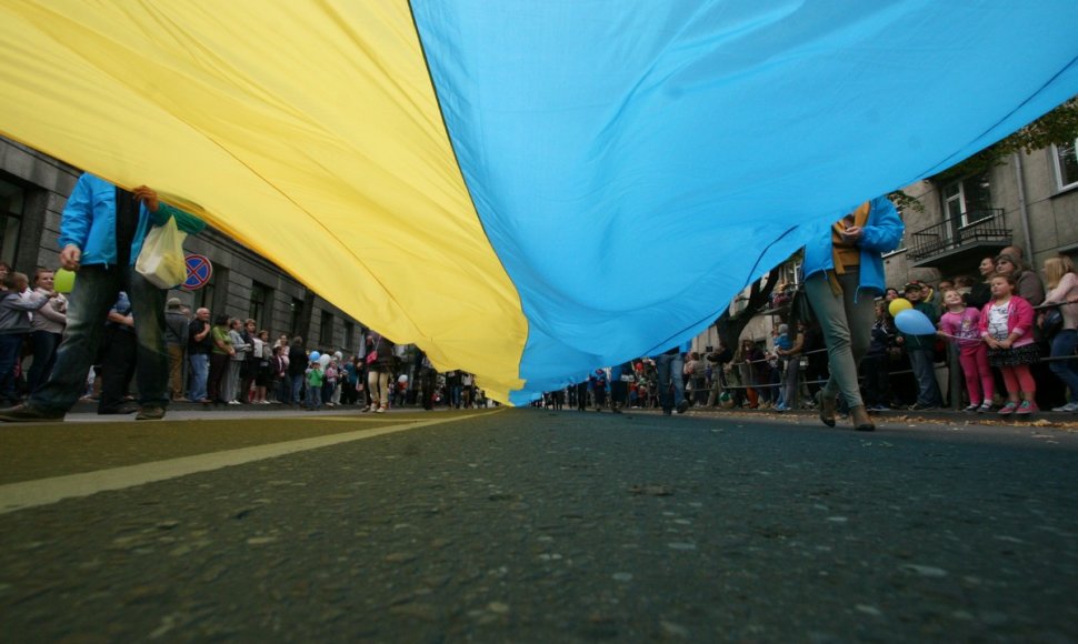 Ukrainos vėliava Šiaulių dienose