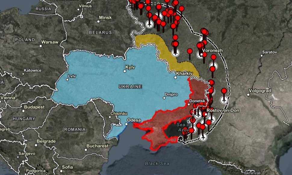 Nemažai Rusijos karinių objektų tebėra Vakarų šalių ginklų veikimo zonoje.