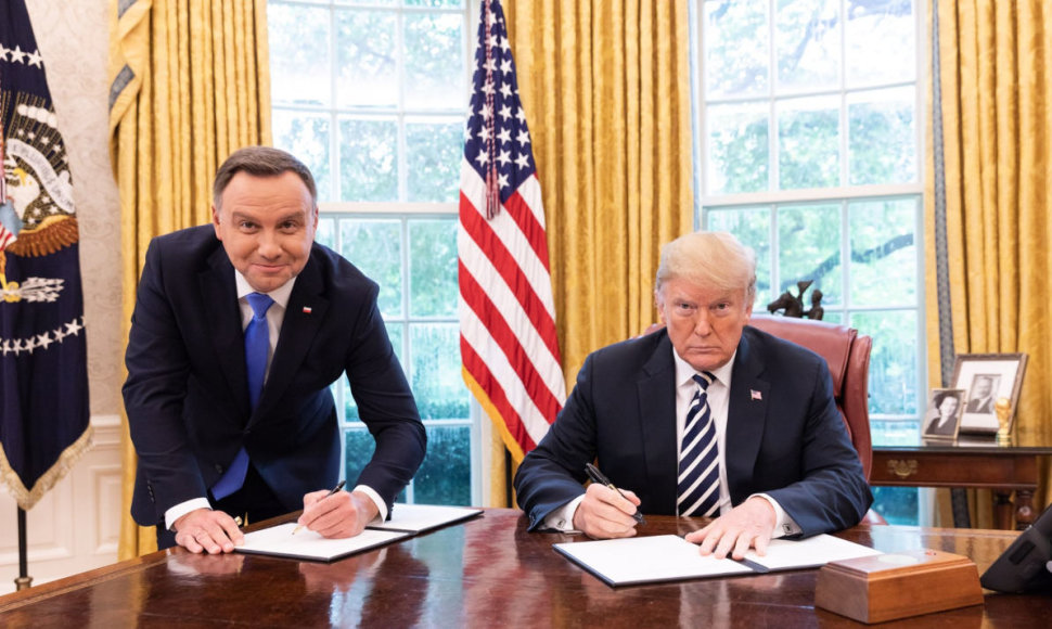  Andrzejus Duda ir Donaldas Trumpas