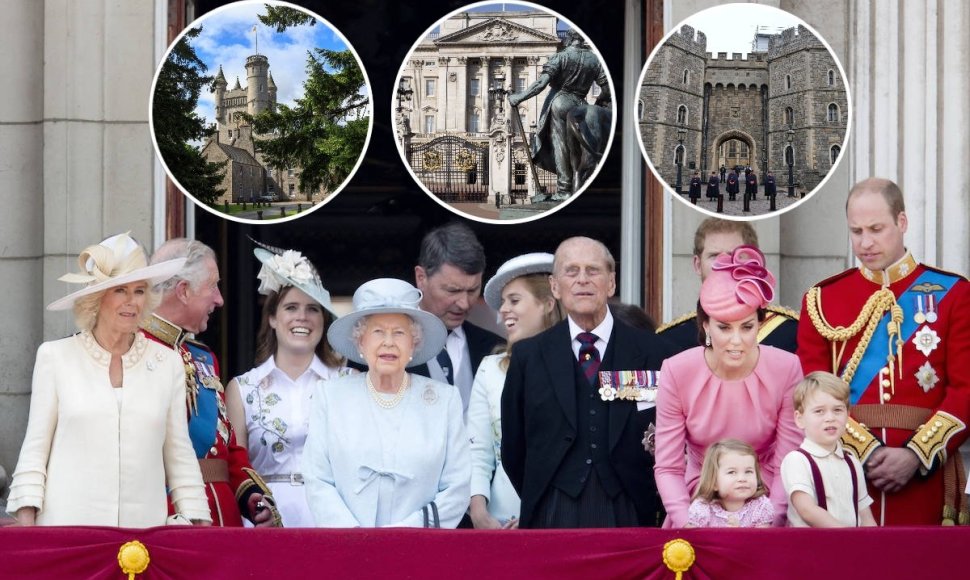 Britų karališkoji šeima, karališkieji rūmai