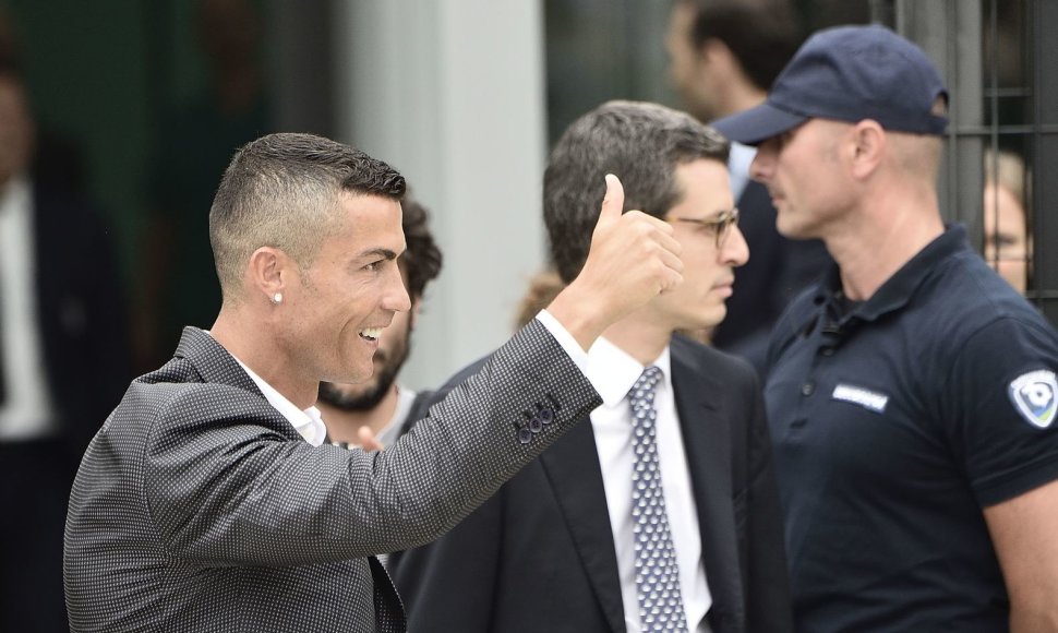 Cristiano Ronaldo sutiktas Turine