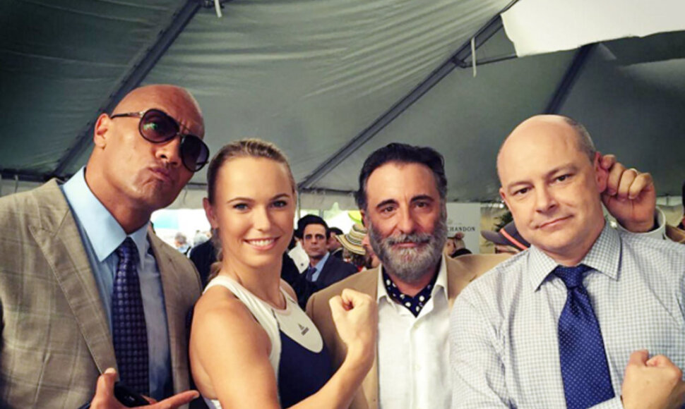 Caroline Wozniacki ir &bdquo;Ballers&ldquo; aktoriai