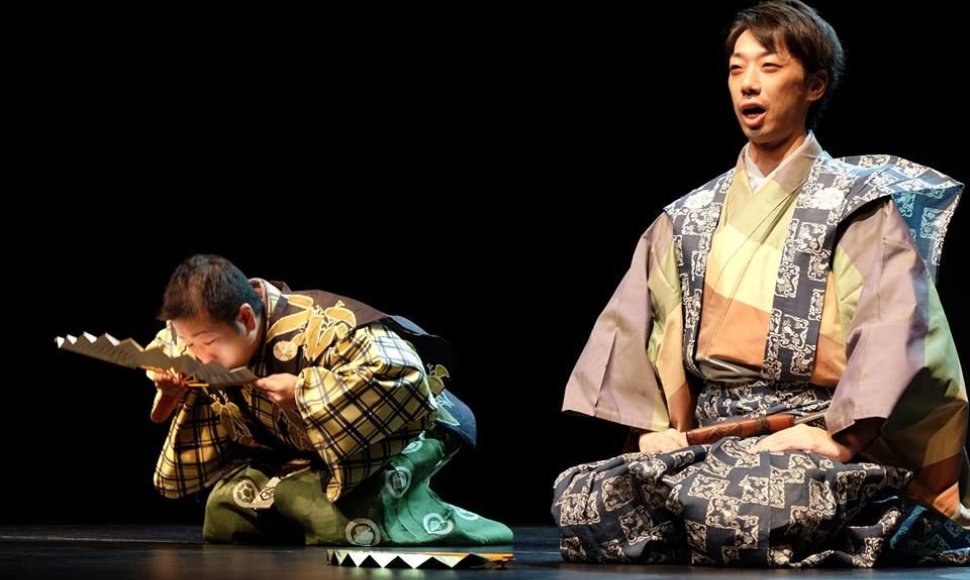 Kyogen vaidinimas. Joshinobu Shigeyama ir Kento Niidzhima