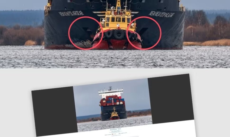 Dujotiekį „Balticconnector“ galėjęs pažeisti kinų laivas „Newnew Polar Bear“ užfiksuotas be vieno iš inkarų