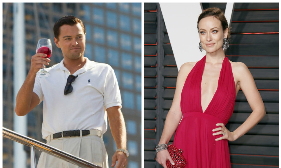 Leonardo DiCaprio filme „Volstrito vilkas“ ir Olivia Wilde