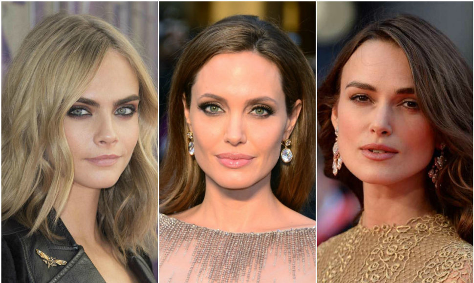 Cara Delevingne, Angelina Jolie ir Keira Knightley
