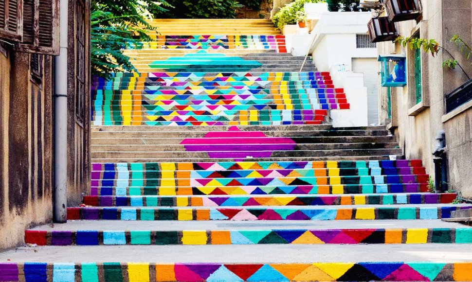 Libane Beirute esantys laiptai