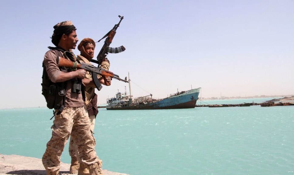 Jemeno režimo pajėgos Muchos uostamiestyje