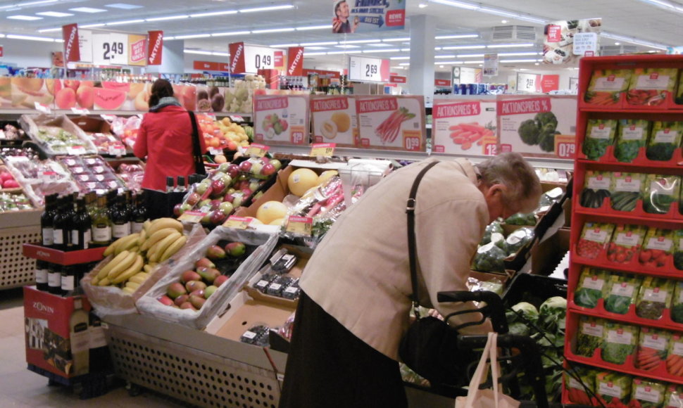 Maisto prekių kainos parduotuvėse Vokietijoje