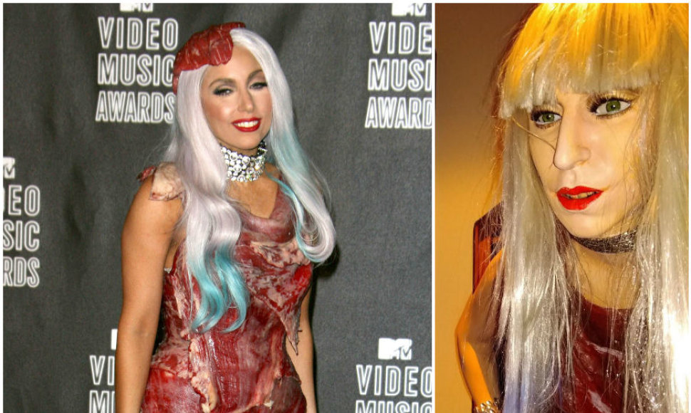 Lady Gaga 2010 metais ir pagal šį jos įvaizdį sukurta vaškinė figūra
