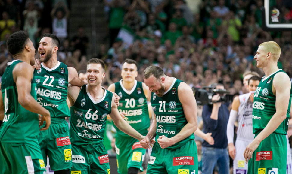 Žalgiriečių triumfo akimirkos tapus LKL čempionais