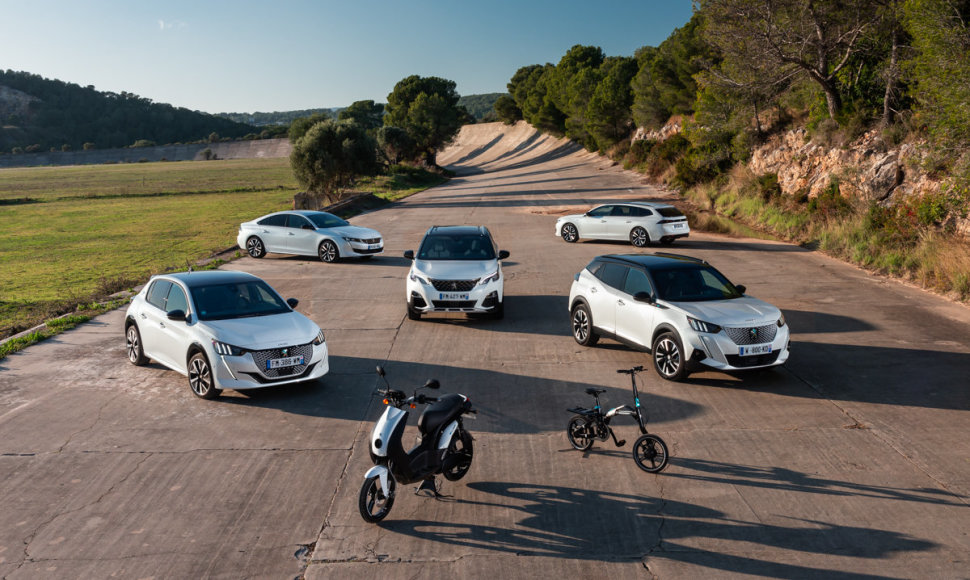 „Peugeot“ elektros pavarą turinčios transporto priemonės