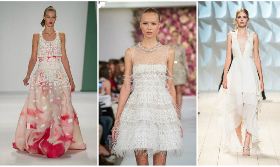 2015 metų pavasario-vasaros kolekcijų suknelės