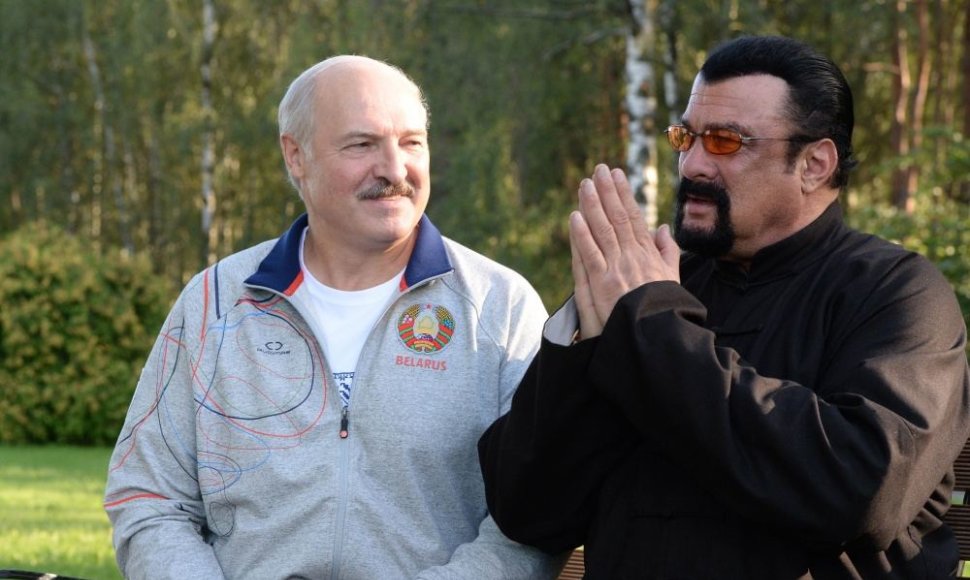 Aliaksandras Lukašenka ir Stevenas Seagalas
