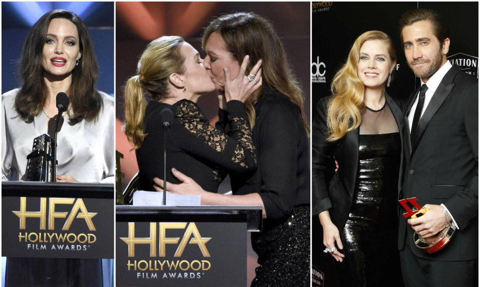 Holivudo filmų apdovanojimų ceremonija: Angelina Jolie, Kate Winslet ir Allison Janney bei Amy Adams ir Jake'as Gyllenhaalas