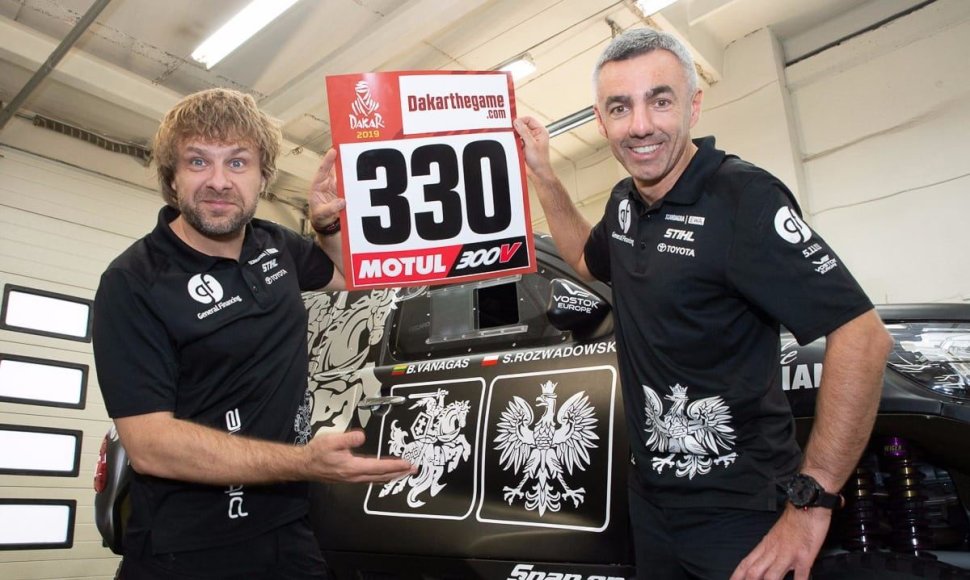 Benediktas Vanagas ir Sebastianas Rozwadowskis Dakare 2019 startuos 330-uoju numeriu.