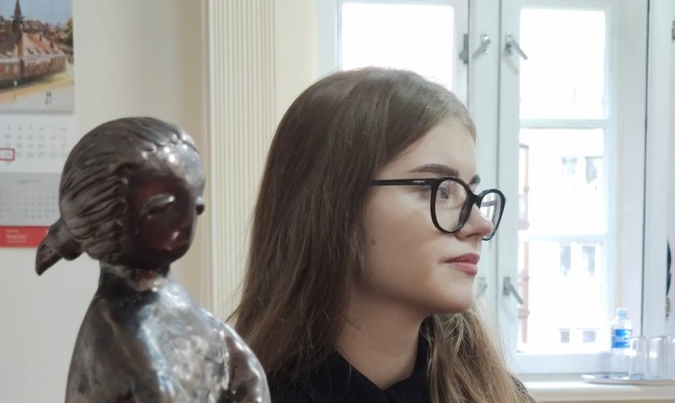 Studentė Perla Valančiūtė - šių metinės stipendijos laureatė