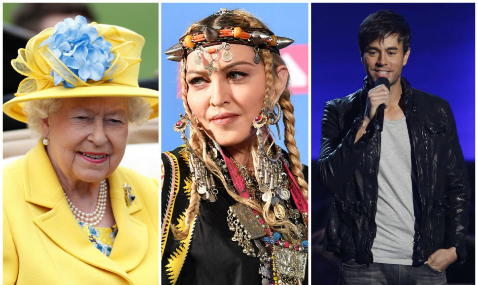 Karalienė Elizabeth II, Madonna ir Enrique Iglesias