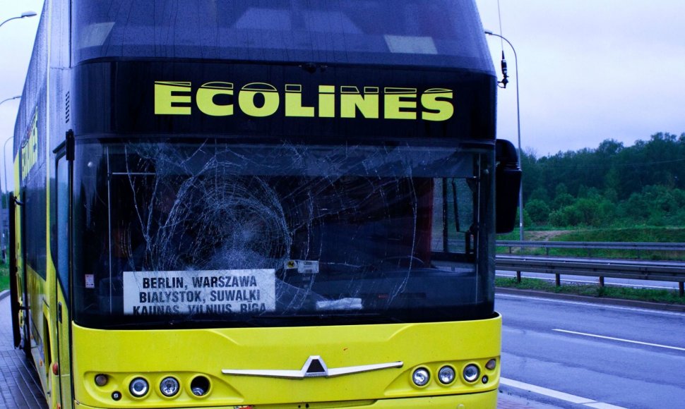 Iš Varšuvos į Rygą per Kauną ir Vilnių vykęs „Ecolines“ autobusas