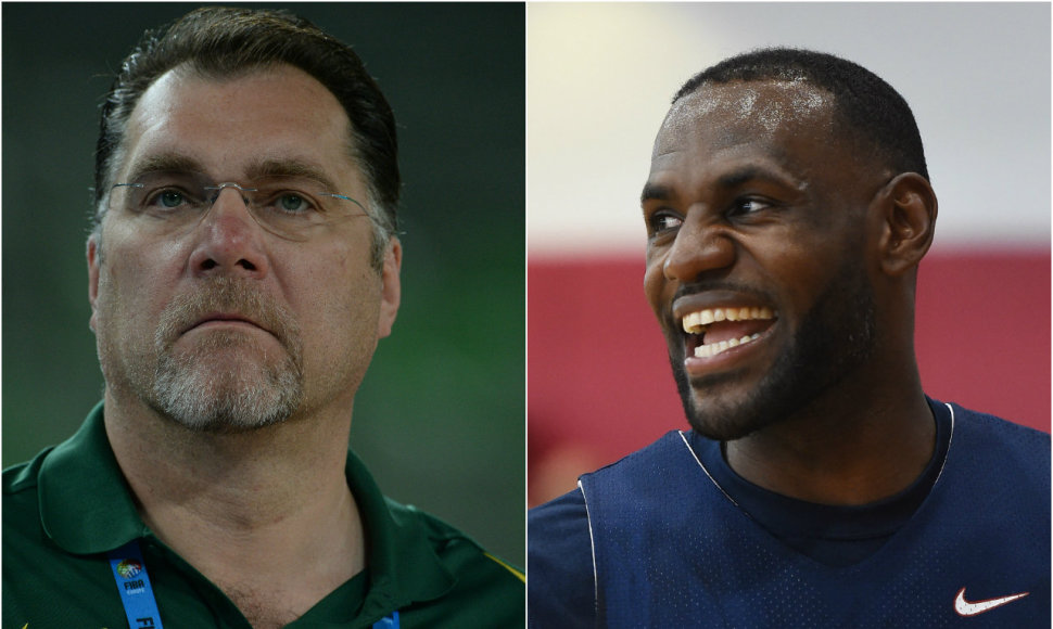 Arvydas Sabonis ir LeBronas Jamesas